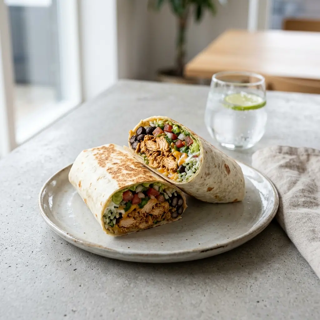 Fotografija recepta Burritos sa piletinom kao pripremljenog domaćeg jela