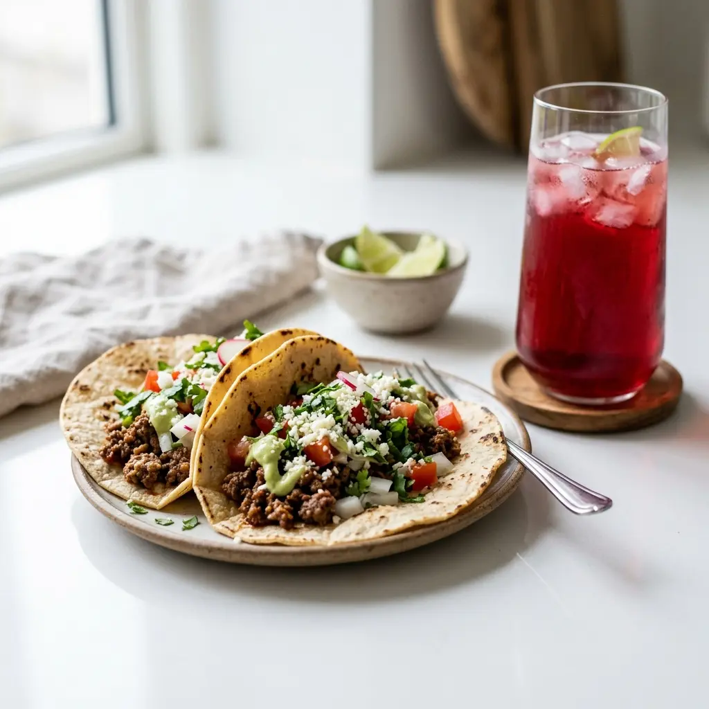 Fotografija recepta Meksički tacos kao pripremljenog domaćeg jela