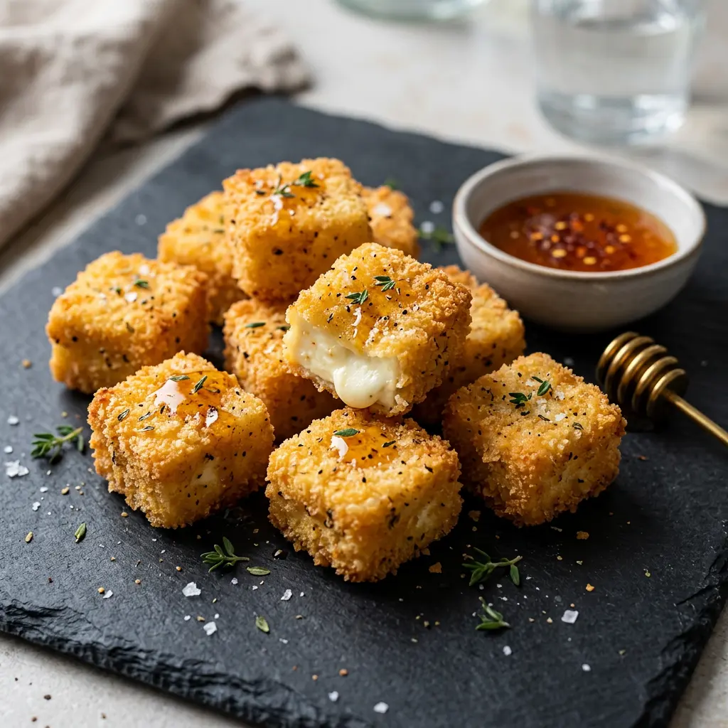 Fotografija recepta Pohovana feta u fritezi na vruć vazduh kao pripremljenog domaćeg jela