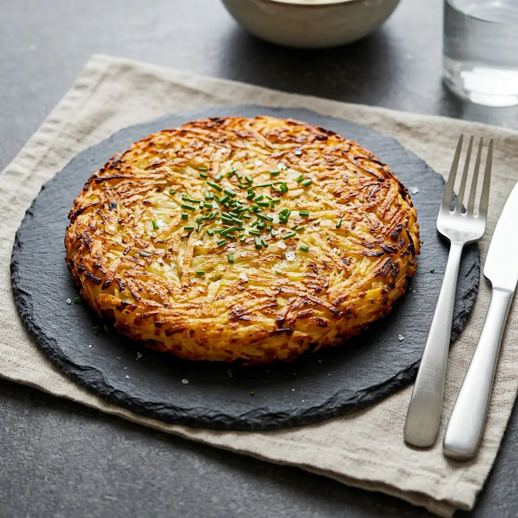 Fotografija recepta Rösti u fritezi na vruć vazduh kao pripremljenog domaćeg jela