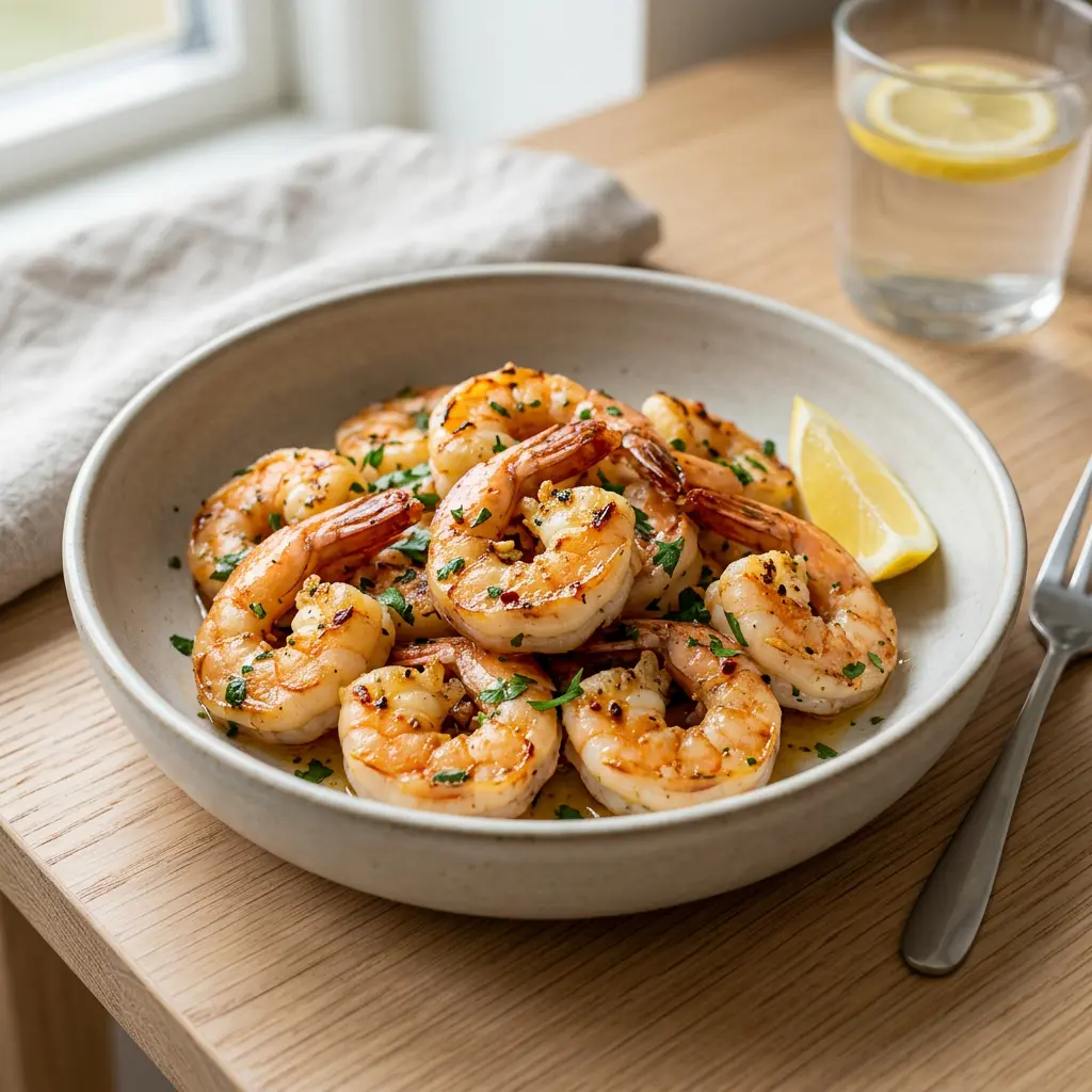 Fotografija recepta Scampi u fritezi na vruć vazduh kao pripremljenog domaćeg jela