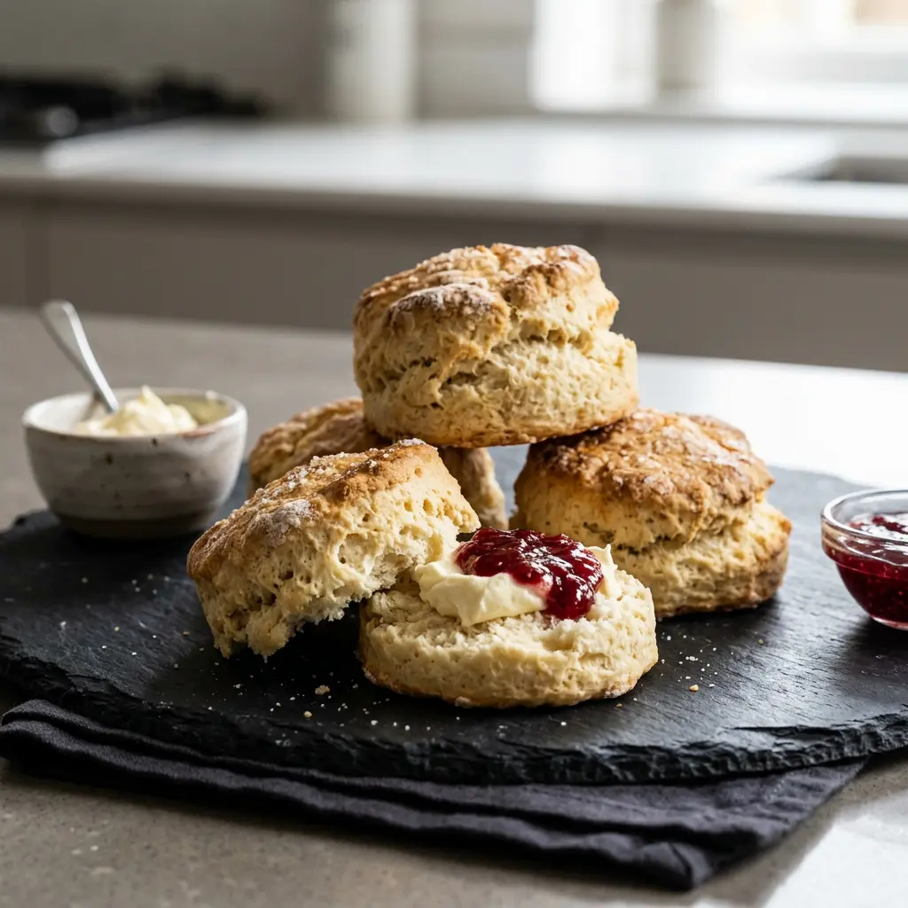 Fotografija recepta Scones u fritezi na vruć vazduh kao pripremljenog domaćeg jela