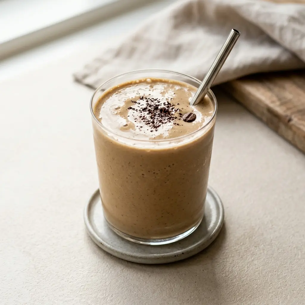 Fotografija recepta Smoothie sa kafom kao pripremljenog domaćeg napitka