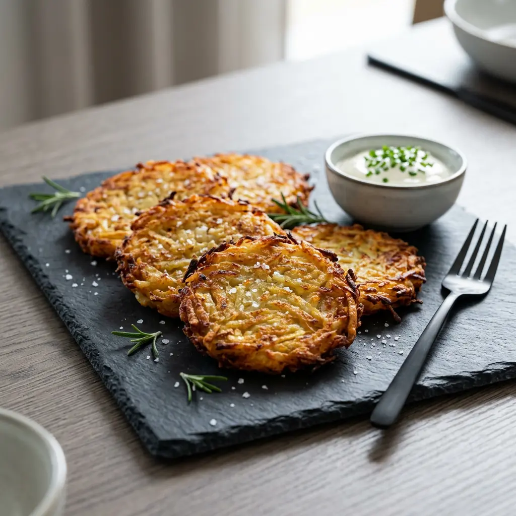 Fotografija recepta Smrznuti rösti u fritezi na vruć vazduh kao pripremljenog domaćeg jela